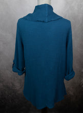 Load image into Gallery viewer, Feather Waffle Cowl Neck Tunic