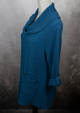 Load image into Gallery viewer, Feather Waffle Cowl Neck Tunic