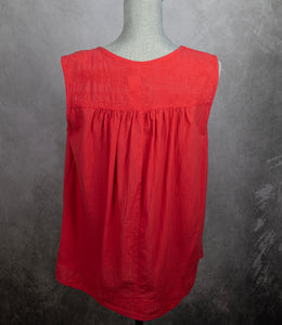 Embroidered Voile Tank Top