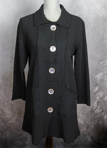 Big Waffle Button Down Coat