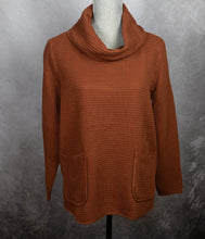 Load image into Gallery viewer, Feather Waffle Mock Neck Pullover