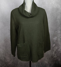 Load image into Gallery viewer, Feather Waffle Mock Neck Pullover